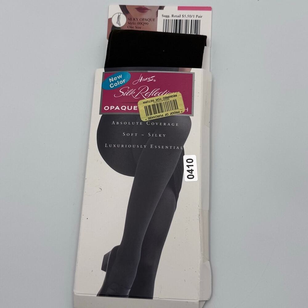 Vtg Hanes Silk Reflections Silky Opaque Knee High Socks Loden Green One Size NIP